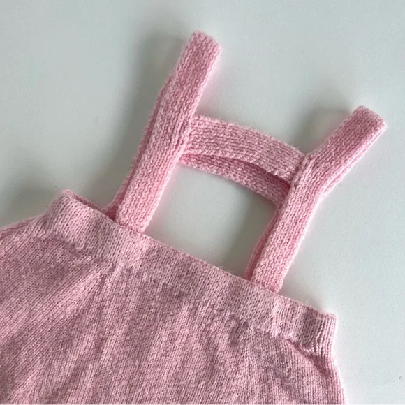 Vintage pink knit jumper skirt size 24months - 3T - Picture 2 of 2